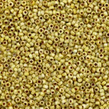 Miyuki rocailles Perlen 15/0 - Opaque picasso yellow 15-4512